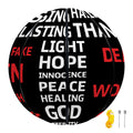 Christian Cross Religious Words Print Basketball