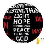 Christian Cross Religious Words Print Basketball
