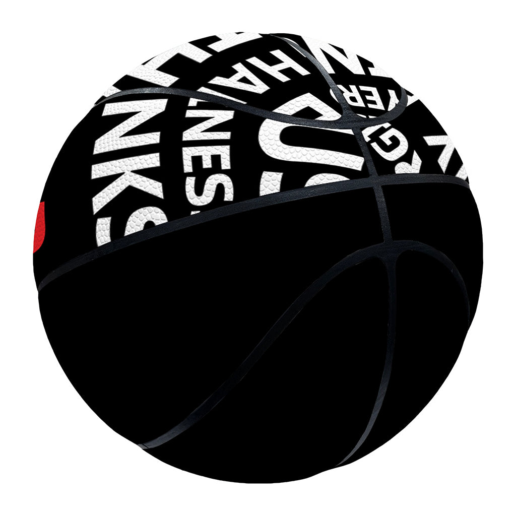 Christian Cross Religious Words Print Basketball