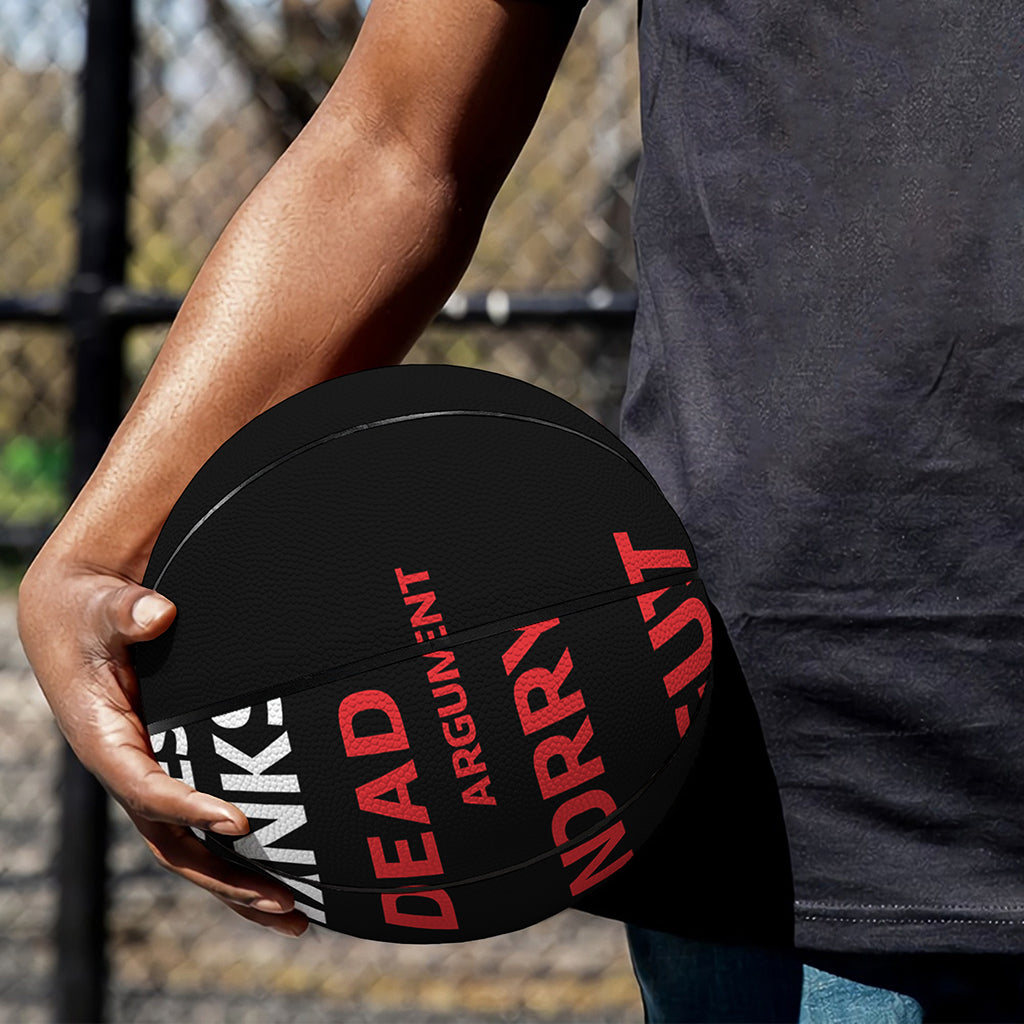 Christian Cross Religious Words Print Basketball