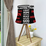 Christian Cross Religious Words Print Bell Lamp Shade