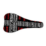 Christian Cross Religious Words Print Bicycle Seat Cover