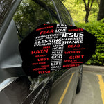 Christian Cross Religious Words Print Car Side Mirror Covers