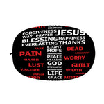 Christian Cross Religious Words Print Car Side Mirror Covers