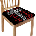 Christian Cross Religious Words Print Chair Cushion Cover