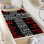 Christian Cross Religious Words Print Changing Pad Cover