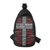 Christian Cross Religious Words Print Chest Bag