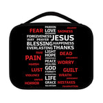 Christian Cross Religious Words Print Classic Bible Case