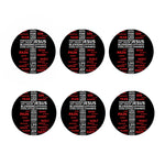 Christian Cross Religious Words Print Coaster Set