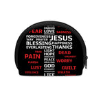 Christian Cross Religious Words Print Coin Purse