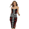 Christian Cross Religious Words Print Cross Back Cami Dress