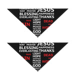 Christian Cross Religious Words Print Dog Bandana