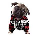 Christian Cross Religious Words Print Dog Zip Up Hoodie