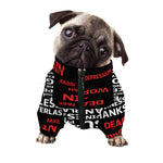Christian Cross Religious Words Print Dog Zip Up Jacket