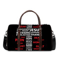 Christian Cross Religious Words Print Duffel Bag