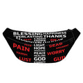 Christian Cross Religious Words Print Fanny Pack