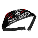 Christian Cross Religious Words Print Fanny Pack