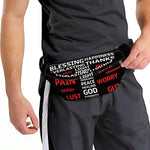 Christian Cross Religious Words Print Fanny Pack