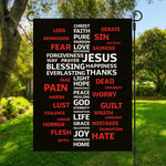 Christian Cross Religious Words Print Garden Flag