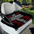 Christian Cross Religious Words Print Golf Cart Seat Cover