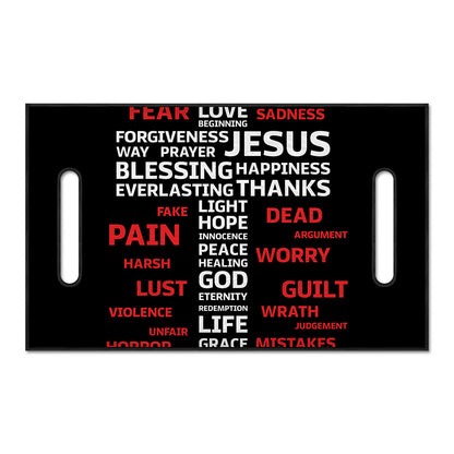 Christian Cross Religious Words Print Golf Cart Seat Cover