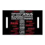 Christian Cross Religious Words Print Golf Cart Seat Cover