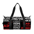 Christian Cross Religious Words Print Gym Bag