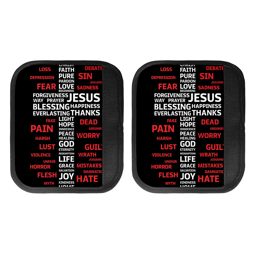 Christian Cross Religious Words Print Handle Covers