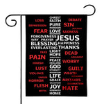 Christian Cross Religious Words Print House Flag