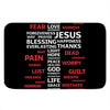 Christian Cross Religious Words Print Indoor Door Mat