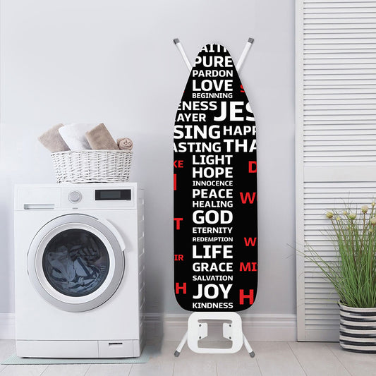 Christian Cross Religious Words Print Ironing Board Cover