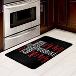 Christian Cross Religious Words Print Kitchen Mat