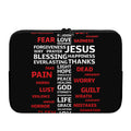 Christian Cross Religious Words Print Laptop Sleeve