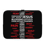 Christian Cross Religious Words Print Laptop Sleeve