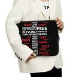 Christian Cross Religious Words Print Laptop Sleeve