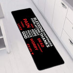 Christian Cross Religious Words Print Long Kitchen Mat