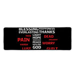 Christian Cross Religious Words Print Long Kitchen Mat