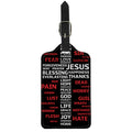 Christian Cross Religious Words Print Luggage Tag