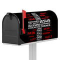 Christian Cross Religious Words Print Mailbox Cover