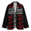 Christian Cross Religious Words Print Men's Blazer