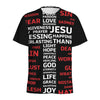 Christian Cross Religious Words Print Men's Sports T-Shirt