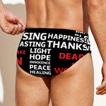 Christian Cross Religious Words Print Men's Swim Briefs