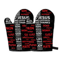 Christian Cross Religious Words Print Oven Mitts