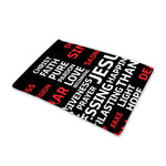 Christian Cross Religious Words Print Pet Cooling Mat Cover