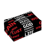 Christian Cross Religious Words Print Rectangle Tissue Box Cover