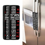 Christian Cross Religious Words Print Refrigerator Handle Covers