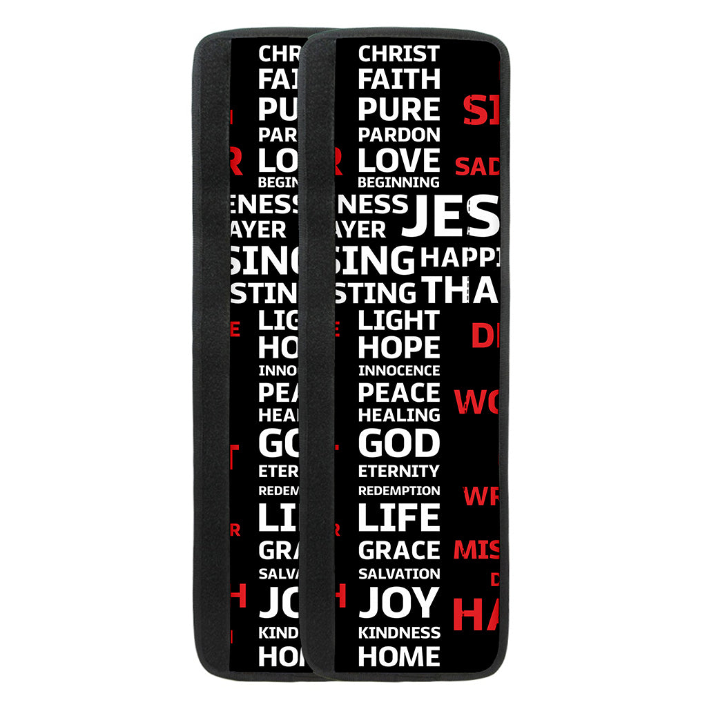 Christian Cross Religious Words Print Refrigerator Handle Covers