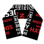 Christian Cross Religious Words Print Scarf