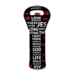 Christian Cross Religious Words Print Single Neoprene Wine Tote