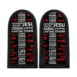 Christian Cross Religious Words Print Skillet Handle Cover